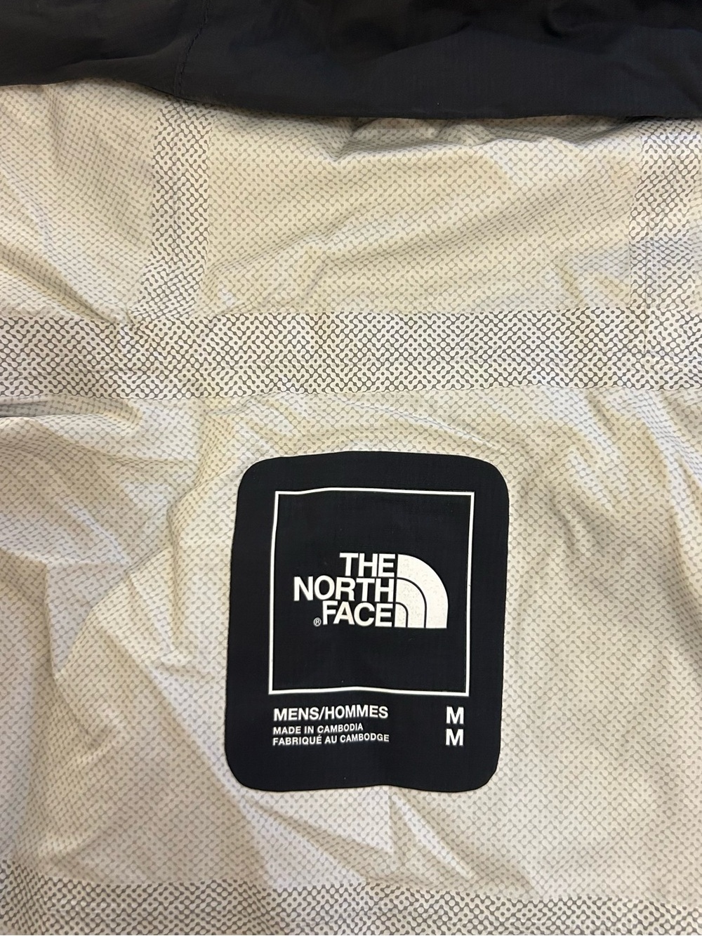The North Face Men's Black and White Raincoat - Logo Lined